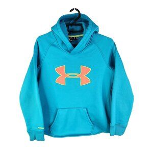Boys Blue Under Armour Hoodie Sweatshirt Storm 1 Loose Fit Long Sleeve Size L
